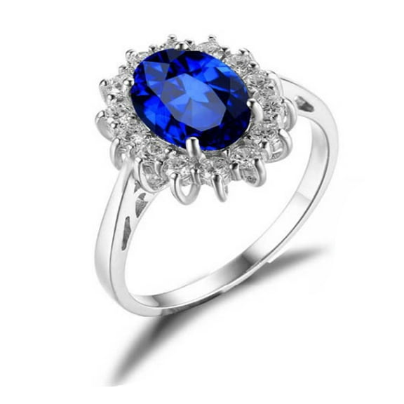 Kate Sterling Silver Cz Birthstone Engagement Ring Women Ginger Lyne Collection