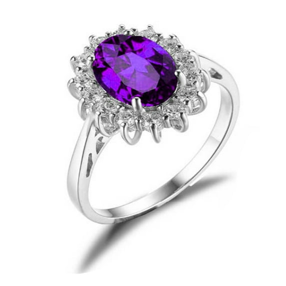 Kate Sterling Silver Cz Birthstone Engagement Ring Women Ginger Lyne Collection