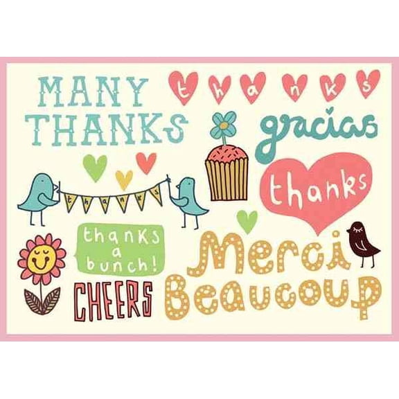Kate Sutton Many Thanks, Thanks, Gracias, Merci Beaucoup, Thanks a Bunch, Cheers, Thank You Notes