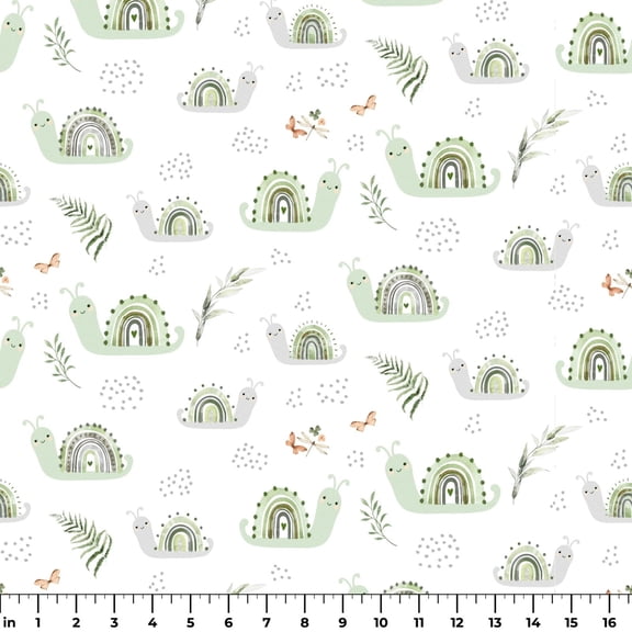 Kate Ward Thacker Snail Trails Flannel Fabric (1 yard)