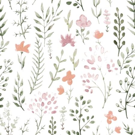 Springs Creative Flannel Colton Watercolor Floral 100% Cotton Baby