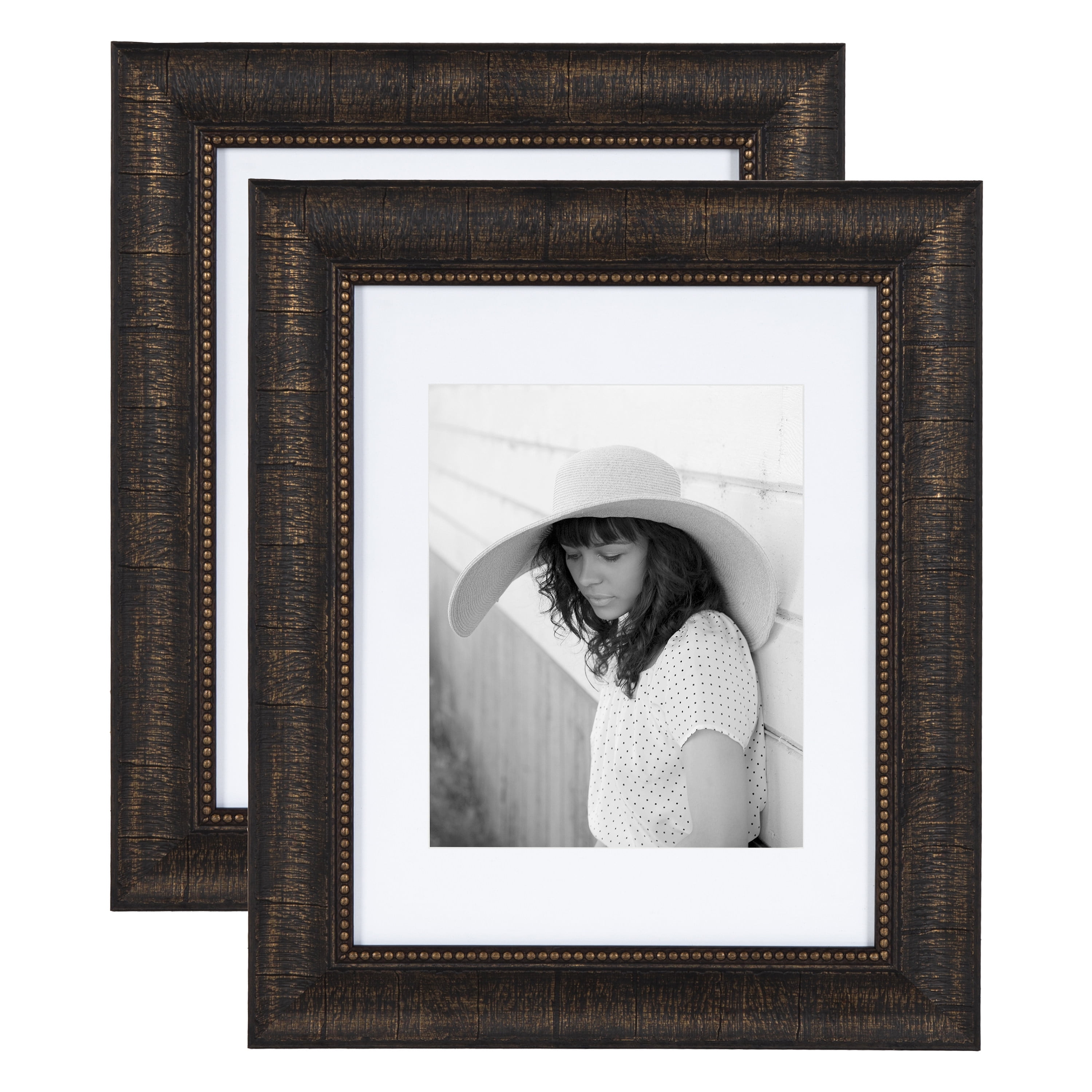 Kate and Laurel 11.75" x 14.75" Polystyrene Picture Frame, Bronze, Set