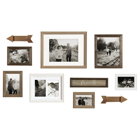 Kate and Laurel 8 x 10 Distressed Gallery Wall Frame 10 Count