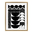 thumbnail image 1 of Kate and Laurel Abstract Modern Circular Pattern Block Print Framed Canvas Art Print, 18" x 24", by Statement Goods, 1 of 6