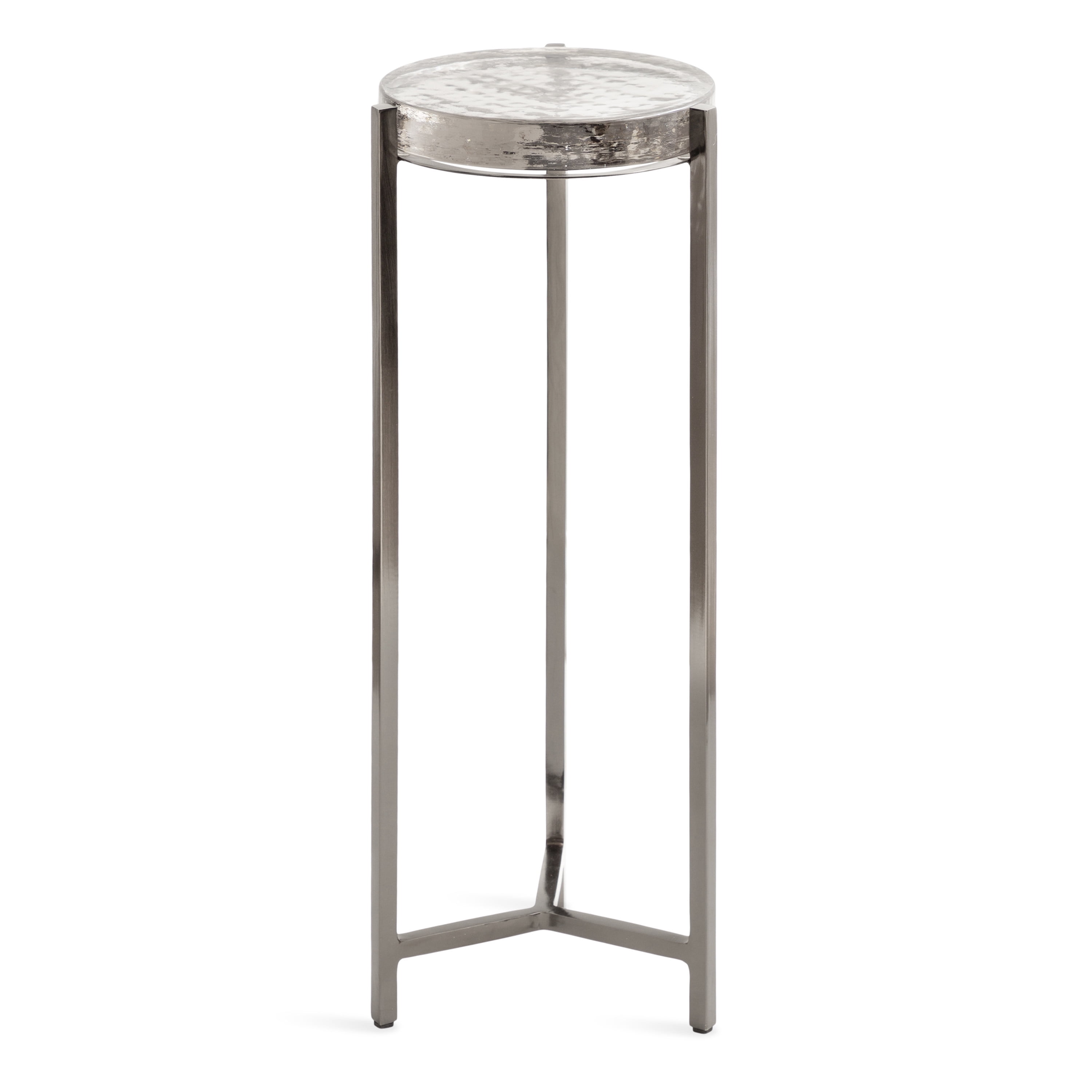 Kate and Laurel Aguilar Modern Drink Table, 9 x 9 x 23, Gray Gunmetal ...
