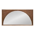 thumbnail image 1 of Kate and Laurel Andover Modern Casual Wood Framed Wall Panel Arch Mirror with Beveled Edge, Light Brown, 42x21.5, 1 of 6