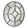 thumbnail image 1 of Kate and Laurel Angelis 30-Inch Round Industrial Modern Overlaid Metal Framed Wall Mirror, Black, 1 of 7