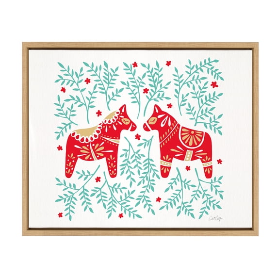 Kate and Laurel Animals/Insects Framed Canvas Art Print, 18 in x 24 in, by Cat Coquillette