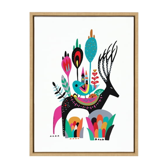 Kate and Laurel Animals & Insects Framed Canvas Art Print, 18" x 24"