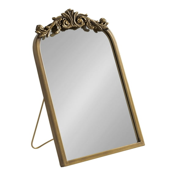 Kate and Laurel Arendahl Glam Table Mirror, 12 x 18, Gold, Traditional Chic Mirror for Wall