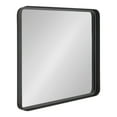 thumbnail image 1 of Kate and Laurel Armenta Modern Square Metal Framed Wall Mirror, 28 x 28, Dark Charcoal Gray, Decorative Industrial Accent for Wall, 1 of 7
