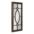 thumbnail image 1 of Kate and Laurel Bakersfield Farmhouse Wall Mirror, 13 x 30, Walnut Brown, Traditional Windowpane Mirrors for Wall, 1 of 6