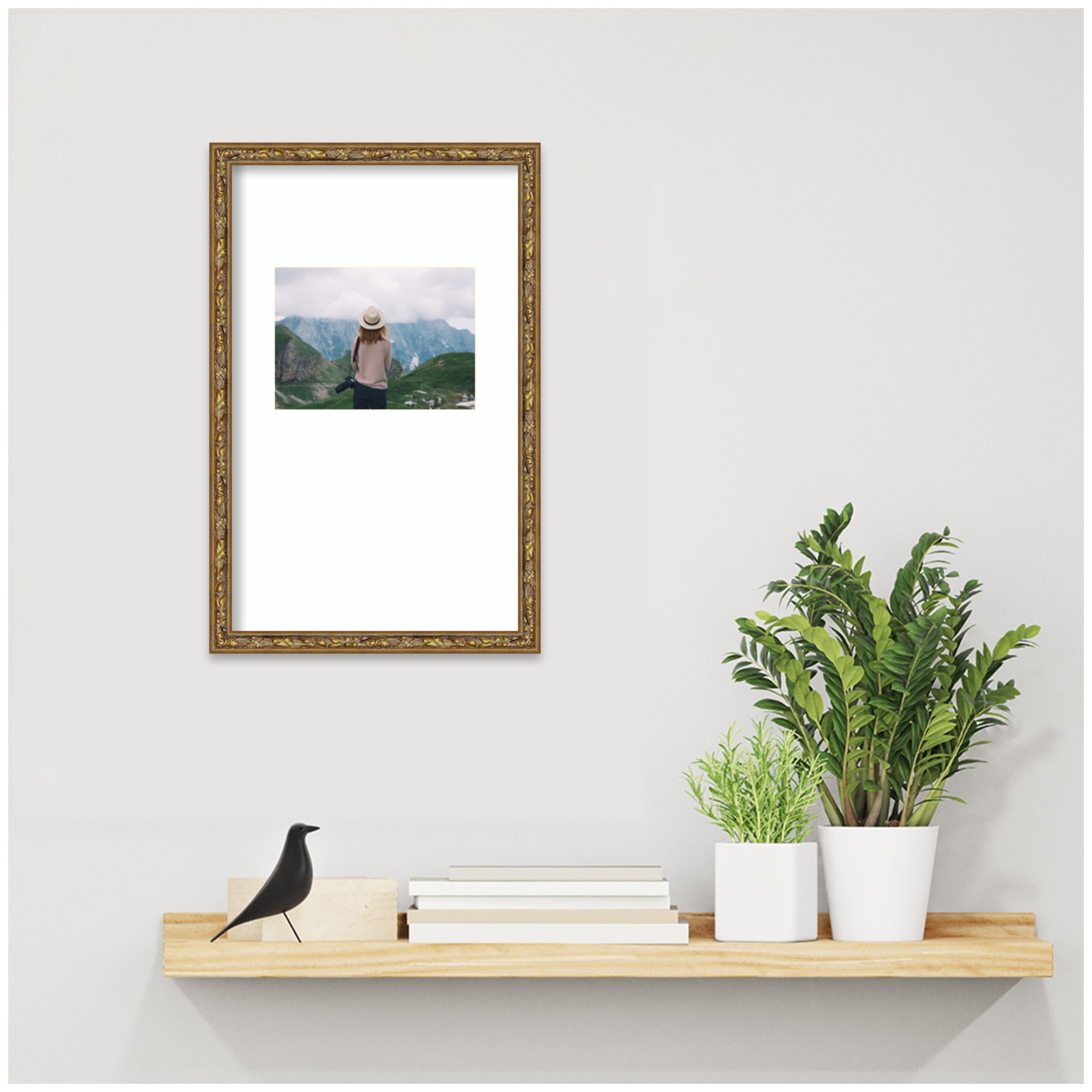 Light Bronze Rectangular Frame Kate and Laurel Belvedere Bronze Rectangle Picture Frame 10x16 Matted ...