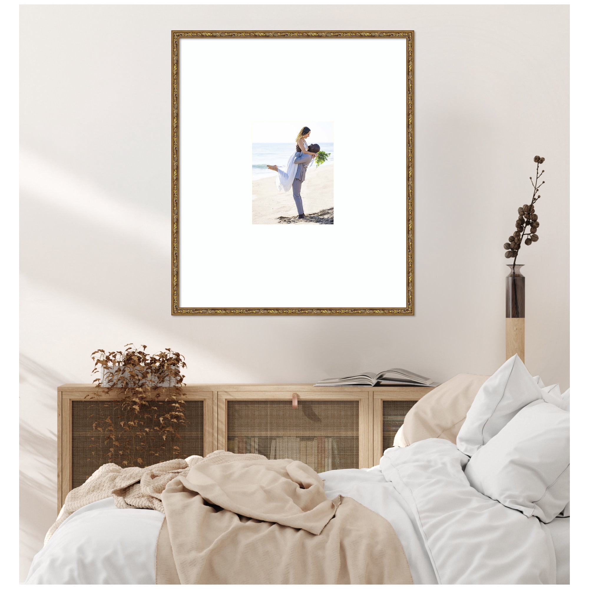 Light Bronze Rectangular Frame Kate and Laurel Belvedere Bronze Rectangle Picture Frame 22x26 Matted ...