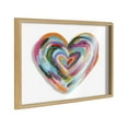 thumbnail image 1 of Kate and Laurel Blake Labyrinth Heart Framed Printed Glass Wall Art by Jessi Raulet of Ettavee, 18x24 Natural, Decorative Rainbow Heart Art for Wall, 1 of 8