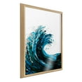 thumbnail image 1 of Kate and Laurel Blake Wave Framed Printed Acrylic Wall Art, 24x32 Natural, Coastal Theme Art for Wall, 1 of 6