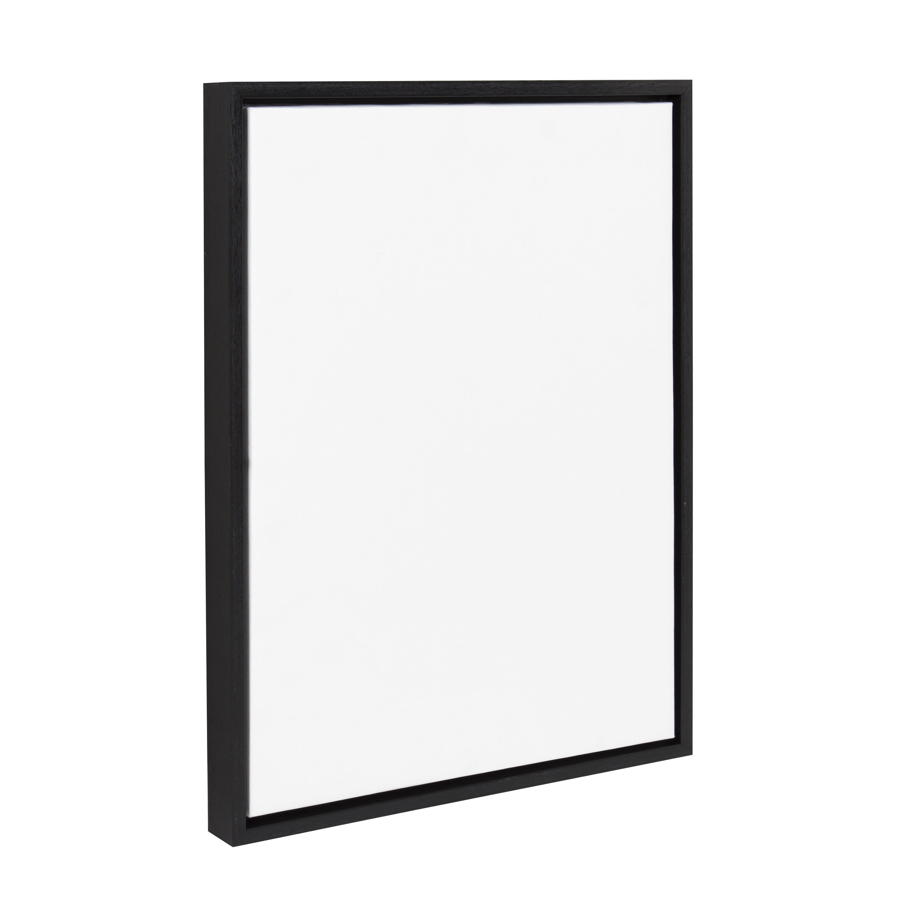 Kate and Laurel Blank Framed Canvas for Wall, 18 x 24, Black, Sleek Modern Empty Canvas for