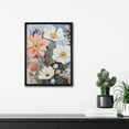 thumbnail image 1 of Kate and Laurel Boho Flowers in Muted Neutrals Framed Wall Art by The Creative Bunch Studio, 12x16 Black, Colorful Soft Flower Art for Wall, 1 of 7
