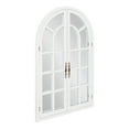 thumbnail image 1 of Kate and Laurel Boldmere Rustic Windowpane Arch Mirror, 28 x 44, Rustic White, Farmhouse Window Mirror for Wall, 1 of 10