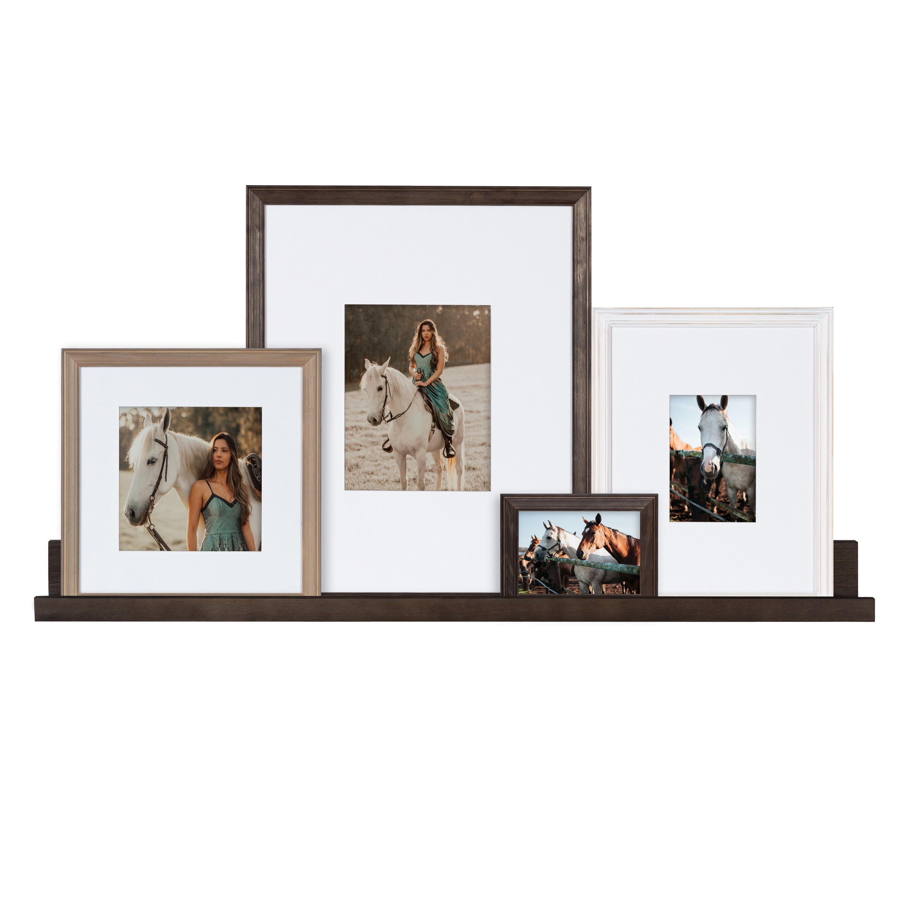Kate and Laurel Bordeaux Gallery Wall Frame and Shelf Kit, Set of 5
