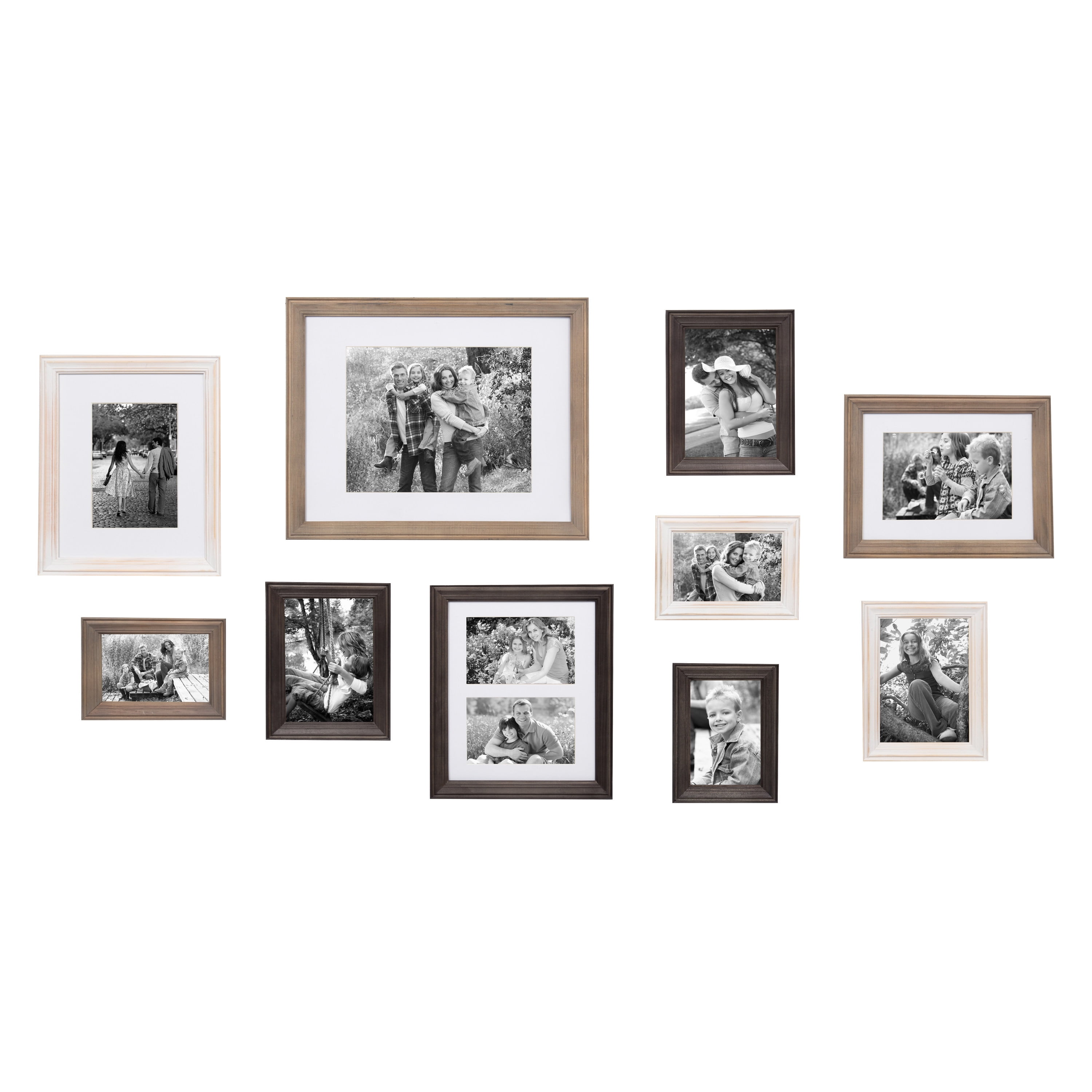 Kate and Laurel Bordeaux White Picture Frame (Set of 10) 213728