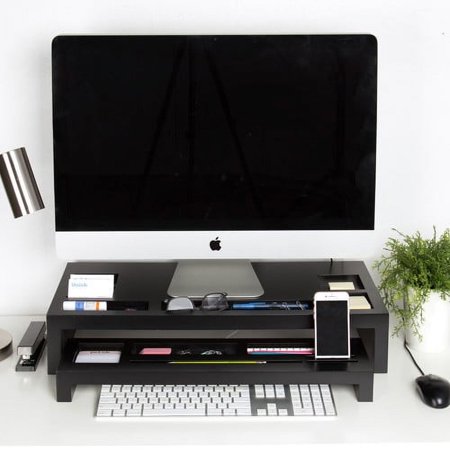 Kate and Laurel Briggs Wood Desktop Organizer Monitor Bridge