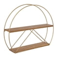 thumbnail image 1 of Kate and Laurel C-Shape Floating Shelves, 5.12" x 25.98", Brown, 1 of 6