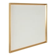 Kate and Laurel Calter Framed Linen Fabric Pinboard, 29.5x29.5, Gold, Modern Wall Organizer for Home or Office