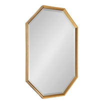 Kate and Laurel Calter Large Elongated Octagon Frame Wall Mirror, 25.5 x 37.5, Gold