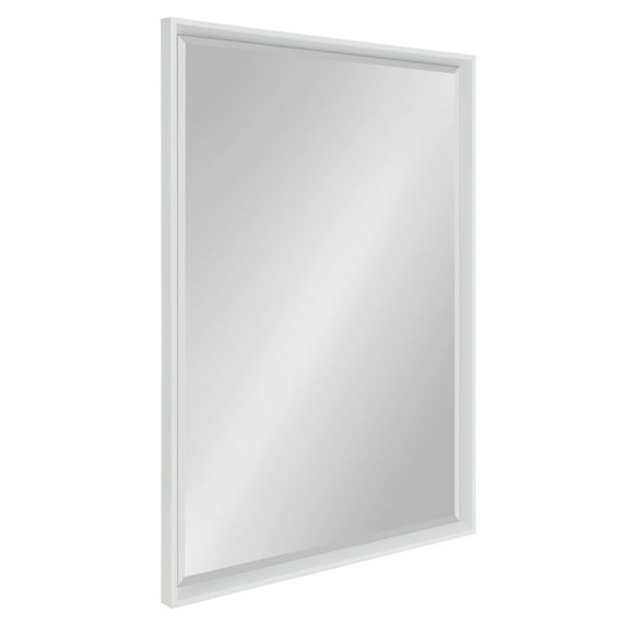 Kate and Laurel Calter Modern Decorative Framed Beveled Wall Mirror, 25.5x37.5 White