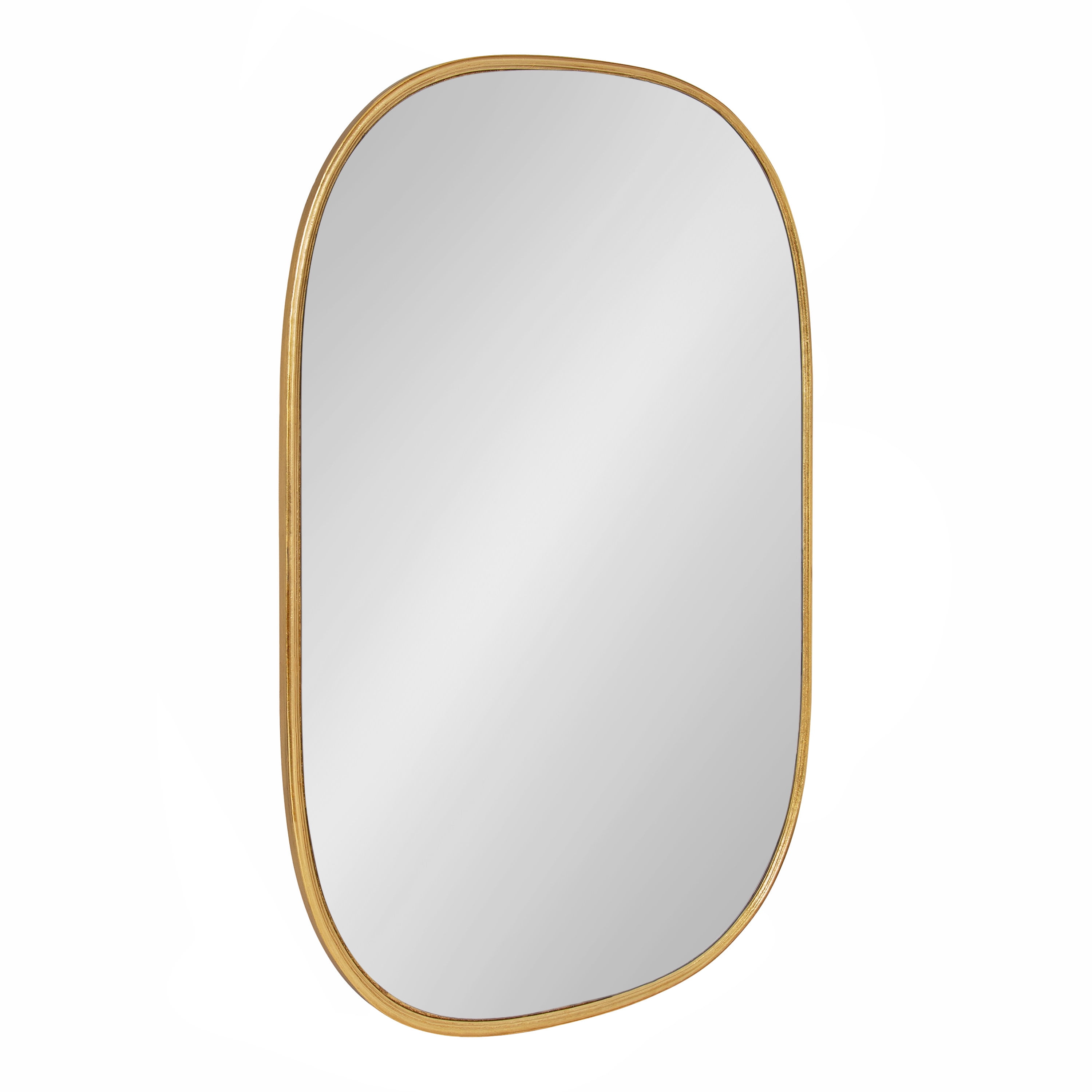 Heritage Framed Round Mirror - Gold Leaf - Wood - 17 / 19 - Simple & Modern Designs - Oval and Round Mirrors