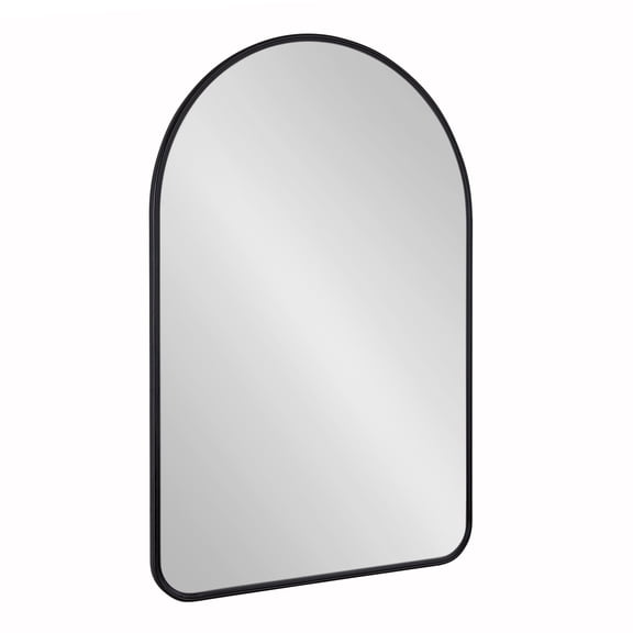 Kate and Laurel Caskill Midcentury Arched Wall Mirror, 24 x 36, Black, Decorative Modern Mirror for Wall Display