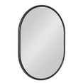 thumbnail image 1 of Kate and Laurel Caskill Modern Oval Mirror, 18" x 24", Black, Capsule-Shaped Accent Mirror for Entryway, Living Room, or Bathroom, 1 of 7