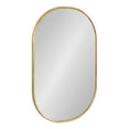 thumbnail image 1 of Kate and Laurel Caskill Modern Rounded Capsule Hanging Wall Mirror, 22 x 34, Gold, Glam Round Rectangular Narrow Mirror for Wall, 1 of 8