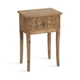 thumbnail image 1 of Kate and Laurel Cassetta Soft Rustic Rectangle Side Table, 19 x 14 x 28, Hazelnut, Wooden Living Room End Table with Useful Pull Drawer for Storage, 1 of 9