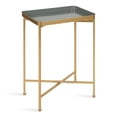 thumbnail image 1 of Kate and Laurel Celia Modern Tray Side Table, 18 x 12 x 26, Gray and Gold, Foldable Rectangular End Table for Storage and Display, 1 of 7