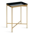 thumbnail image 1 of Kate and Laurel Celia Modern Tray Side Table, 18 x 12 x 26, Navy Blue and Gold, Foldable Rectangular End Table for Storage and Display, 1 of 7