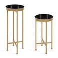 thumbnail image 1 of Kate and Laurel Celia Side Tables, Set Of 2, Gold And Black, Decorative Modern Glam End Table, 1 of 5