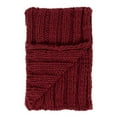 thumbnail image 1 of Kate and Laurel  Chunky Knit Throw Red, 1 of 7