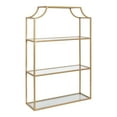 thumbnail image 1 of Kate and Laurel Ciel Glam 3-Tier Scalloped Wall Shelf - Gold, 1 of 6