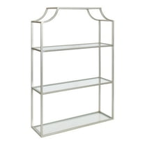 Kate and Laurel Ciel Tiered Wall Shelf, Silver 20x30