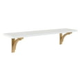thumbnail image 1 of Kate and Laurel Corblynd Traditional Wood Wall Shelf, White/Gold 36", 1 of 6
