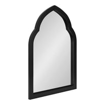 Kate and Laurel Eileen Glam Arched Wall Mirror, 20 x 30, Black, Sophisticated Bohemian Wall Decor