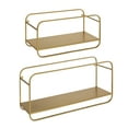 thumbnail image 1 of Kate and Laurel Emerline Modern Glam Wall Shelf Set, Set of 2, Gold, Living Room Wall Shelves, 1 of 8