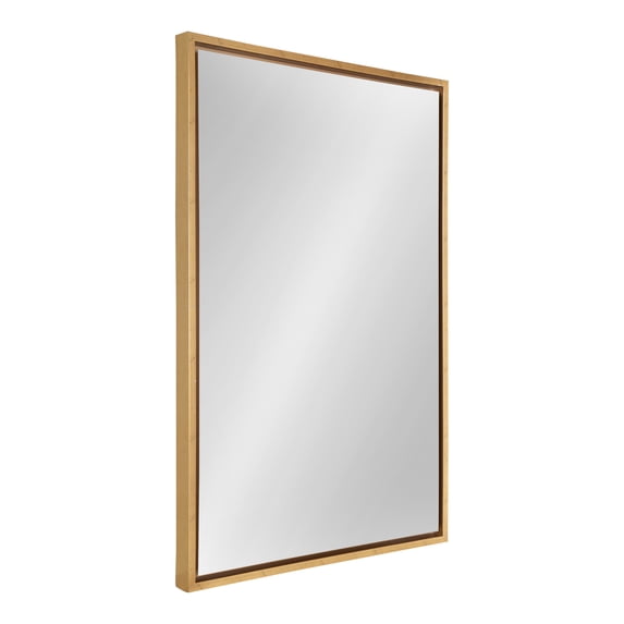Kate and Laurel Evans Glam Framed Floating Wall Mirror, 24" x 36", Gold, Modern Chic Accent Mirror