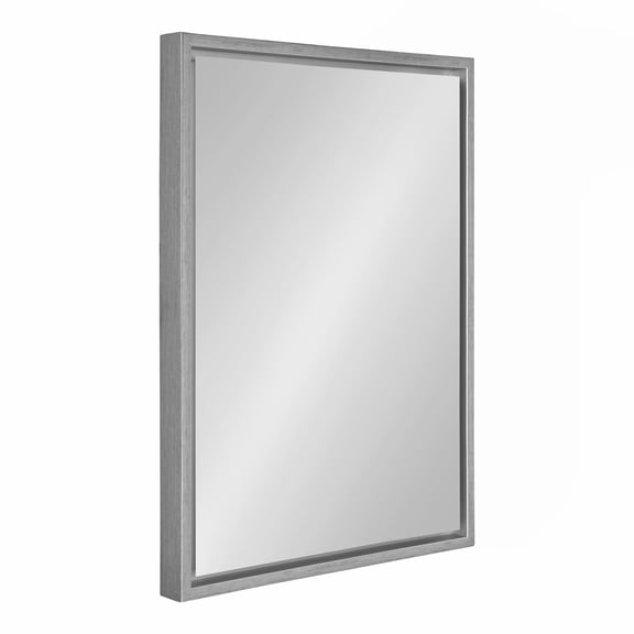 Kate and Laurel Evans Modern Framed Floating Wall Mirror, 18" x 24", Silver, Contemporary Chic Accent Mirror