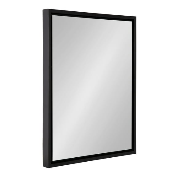 Kate and Laurel Evans Modern Wall Mirror, 18" x 24", Black, Contemporary Chic Accent Mirror
