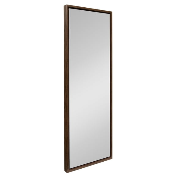 Kate and Laurel Evans Wood Framed Wall Panel Mirror, 16 x 48 Walnut Finish