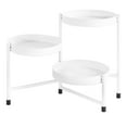 thumbnail image 1 of Kate and Laurel Finn Modern Tri-Level Plant Stand, 7.25 x 7.25 x 10, White, Indoor Multi-Tiered Plant Stand for Tabletop, 1 of 6