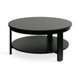 thumbnail image 1 of Kate and Laurel Foxford Modern Tiered Round Coffee Table for Living Room Decor, 34x34x17, Black, 1 of 10